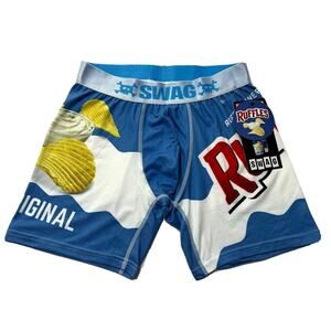 SWAG Ruffles Novelty Mens Boxers Briefs Size LARGE Printed Super Soft RARE NWT